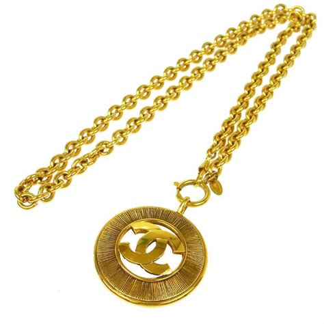 chanel gold coin necklace|is Chanel jewelry real gold.